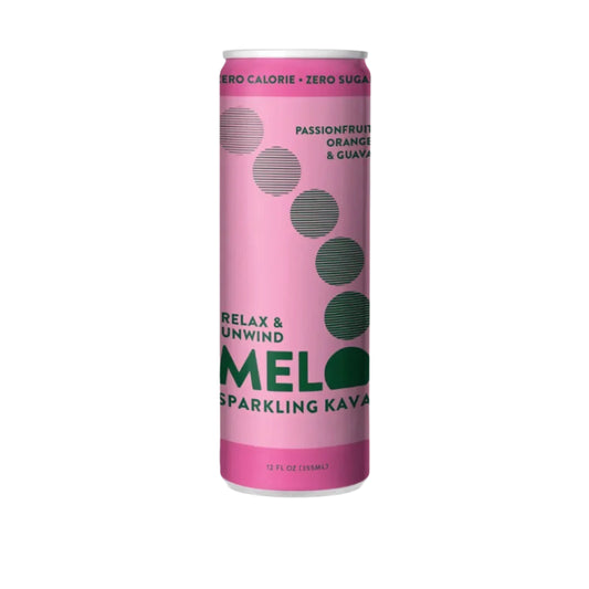Melo Sparkling Kava Passionfruit, Orange, and Guava